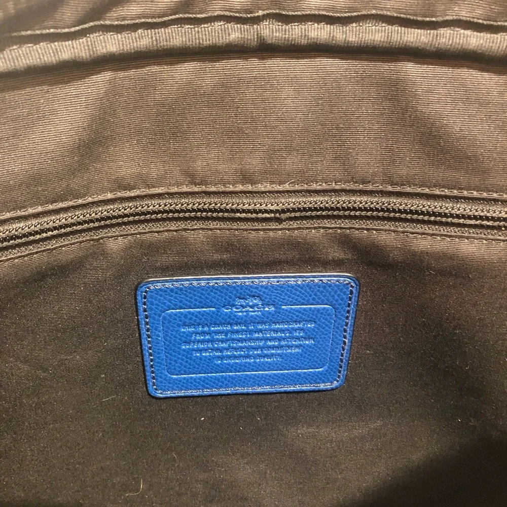 COACH Blue Leather Briefcase